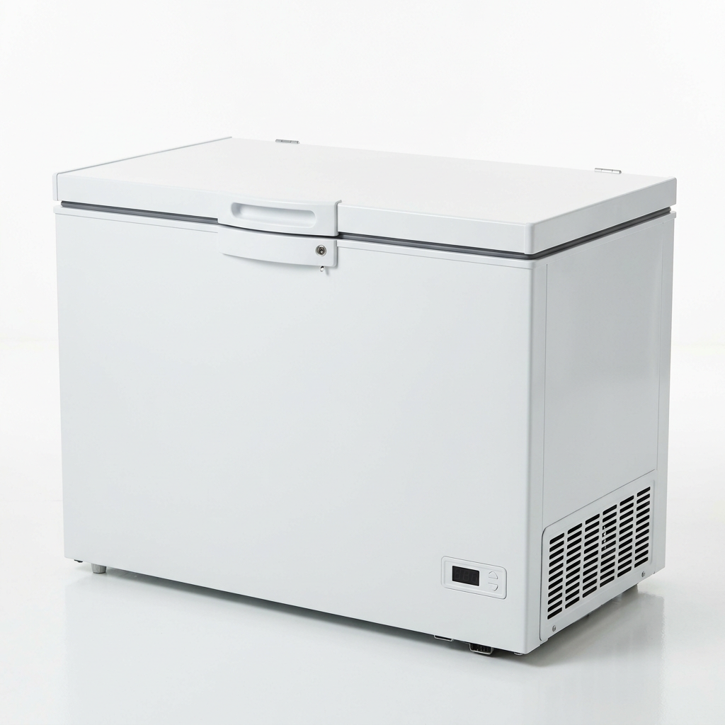 Freezer tipo cofre de muestra generado con IA