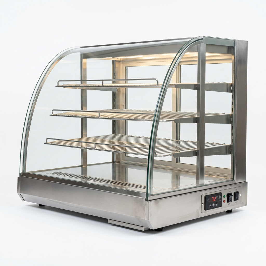 Vitrina caliente de muestra generada con IA