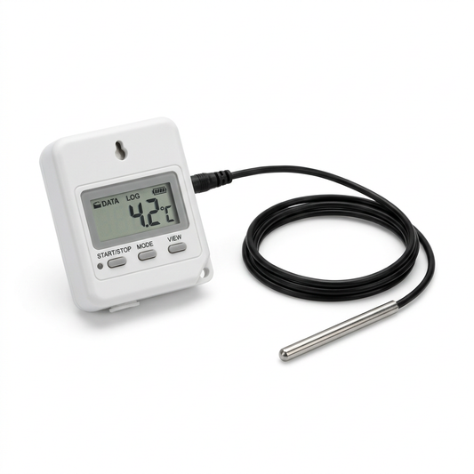 Registrador de temperatura de muestra generado con IA