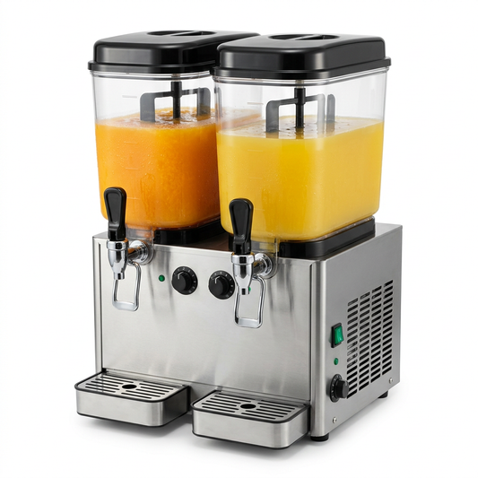 Dispensador doble de bebidas frías, imagen de muestra generada con IA