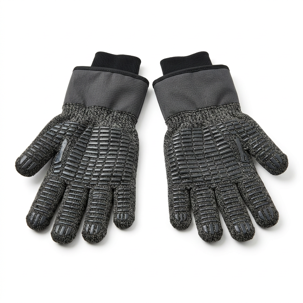Guantes térmicos de cocina profesional, imagen de muestra generada con IA