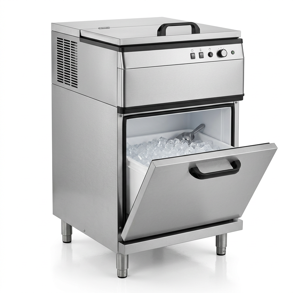 Máquina de hielo comercial, imagen de muestra generada con IA