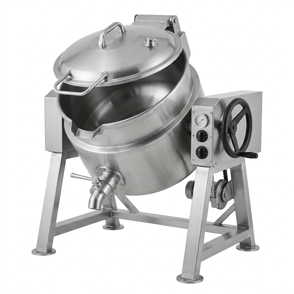 Marmita industrial basculante, imagen de muestra generada con IA