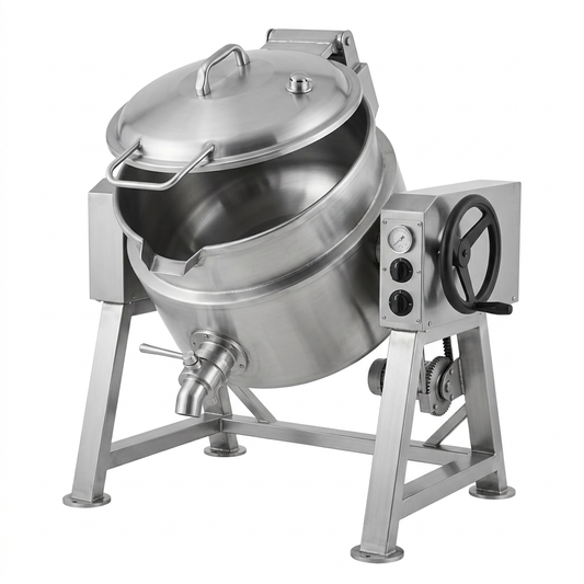 Marmita industrial basculante, imagen de muestra generada con IA