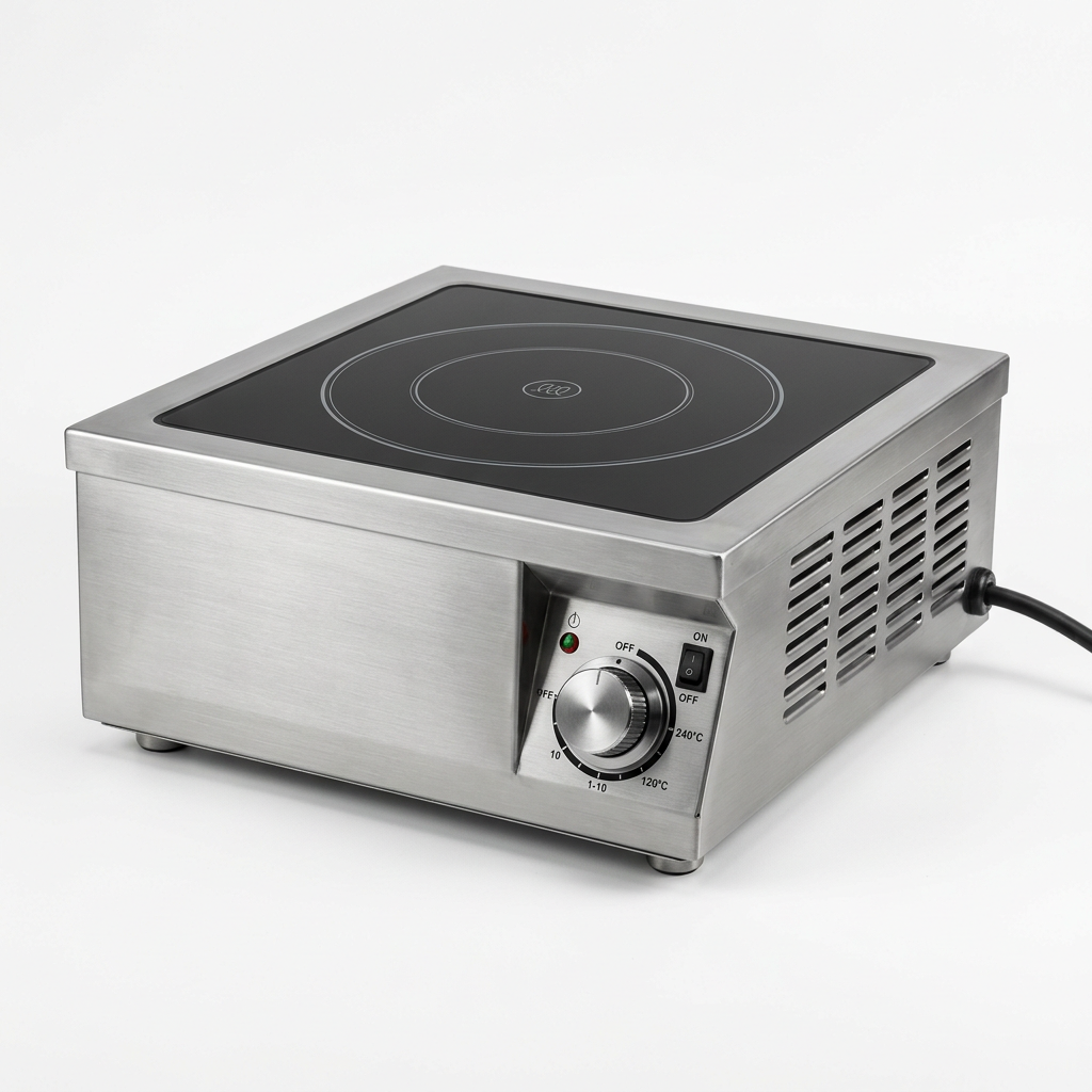 Cocina de inducción comercial de muestra generada con IA