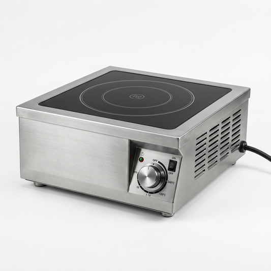Cocina de inducción comercial de muestra generada con IA