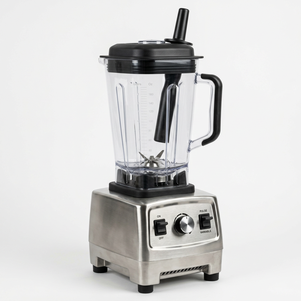 Licuadora industrial de vaso de muestra generada con IA