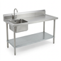 Mesa con fregadero de muestra generada con IA